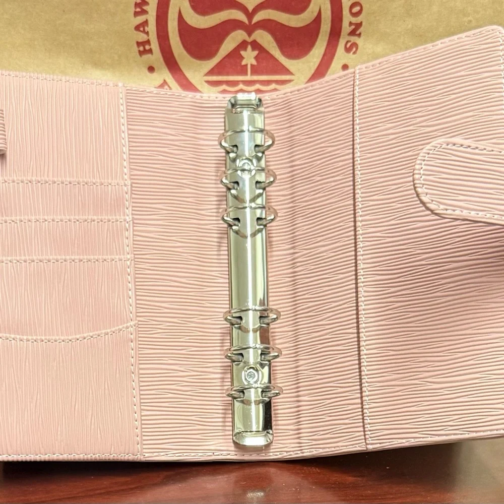 Pink Textured A6 binder perfect for cash stuffing